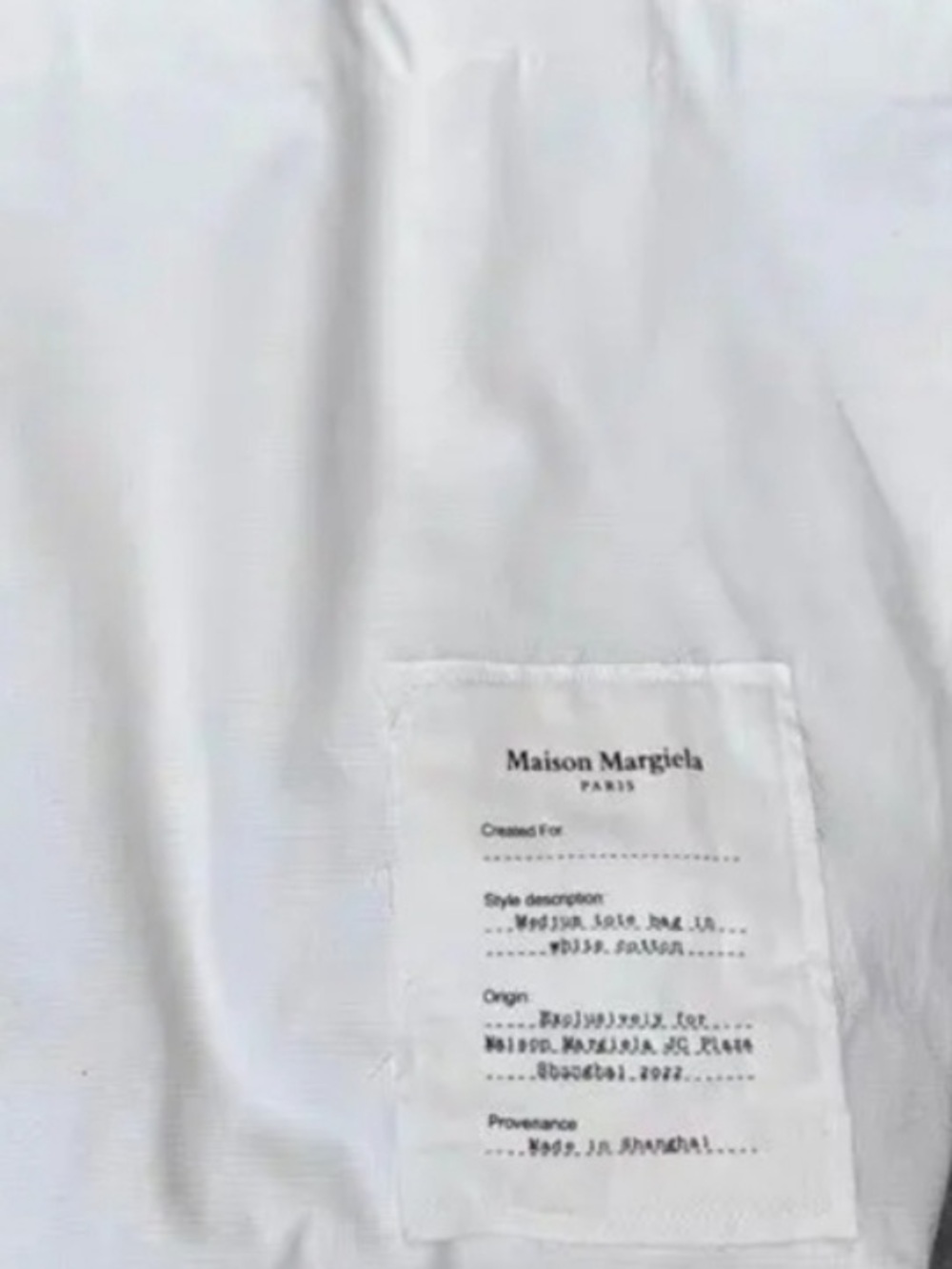 Maison Martin Margiela White Canvas Tote with Label Patch - Picture 2 of 4